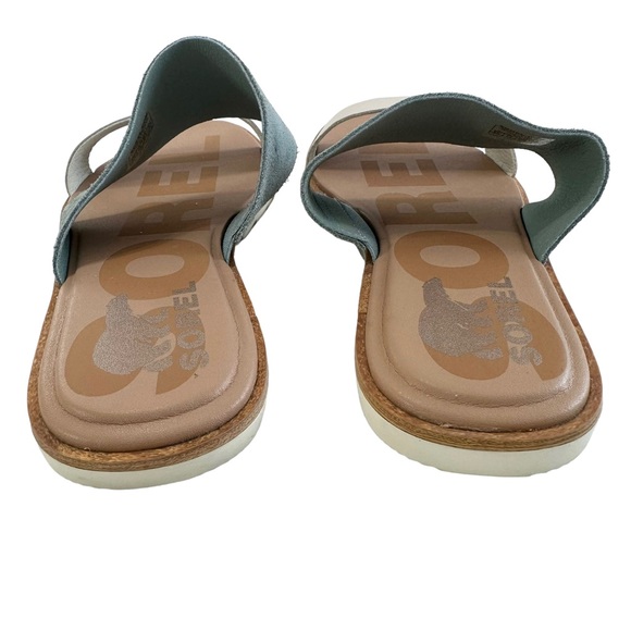 Sorel Ella II Crushed Blue/Chalk Slide Sandals Size 8.5 - Picture 7 of 16